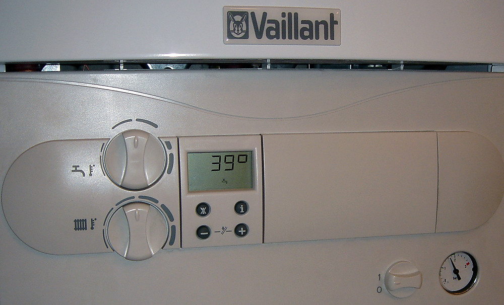 Vaillant boiler control panel