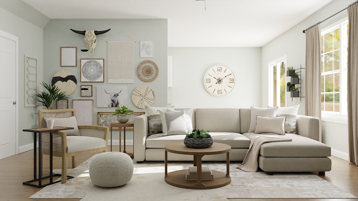 Whole-house underfloor heating in a family living room